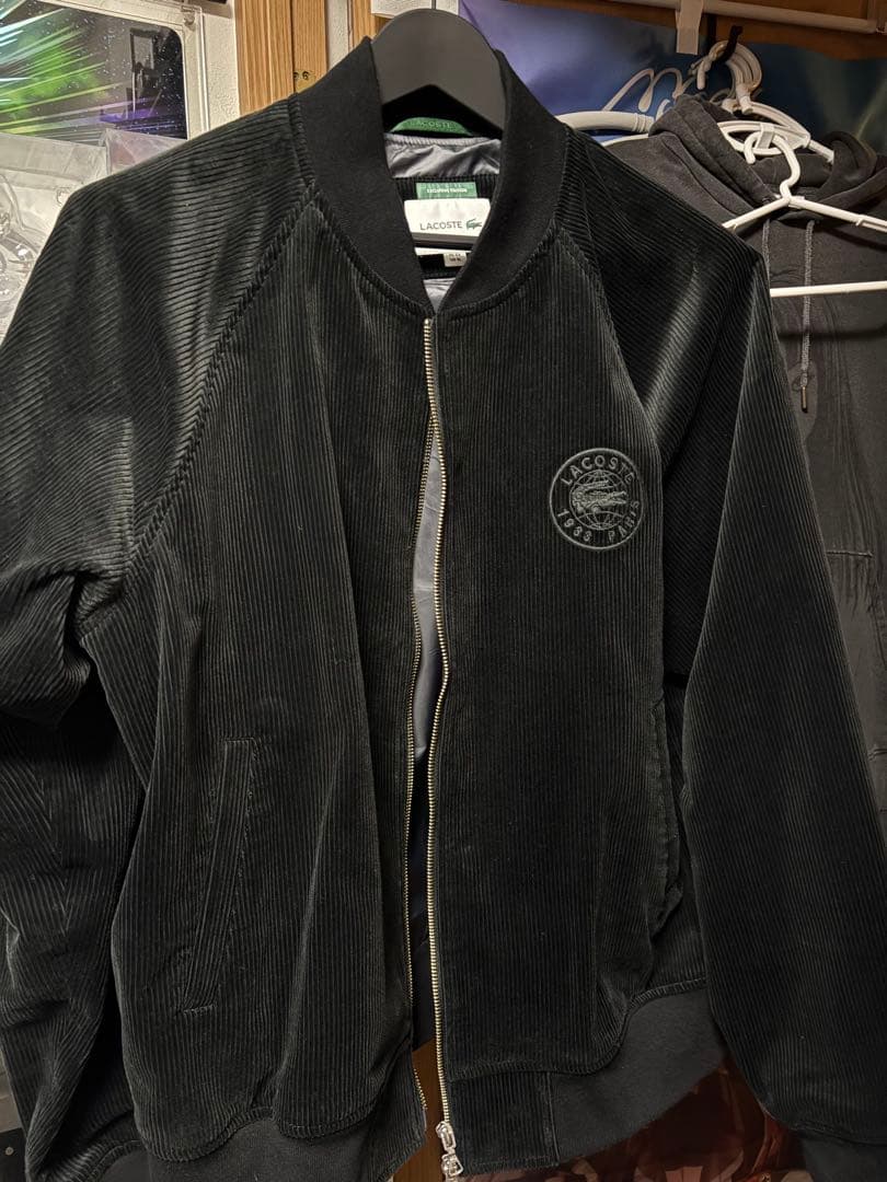 LACOSTE BEAMS コーデュロイブルゾン 黒 FR:54