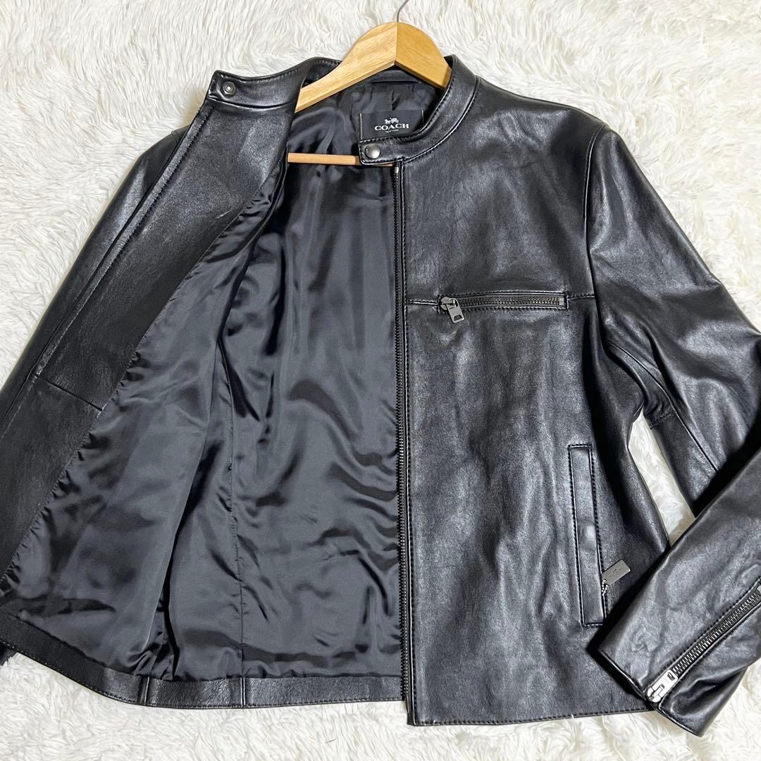 【美品】COACH lether lamb jacket archive 羊革