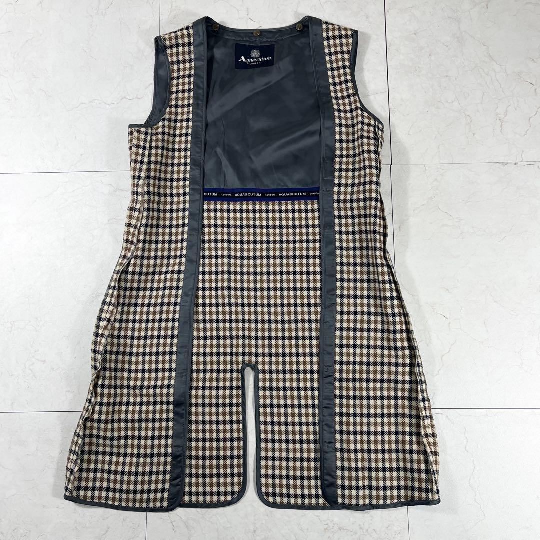 ✨未使用級 アクアスキュータム 希少カラー トレンチコート ライナー チェック