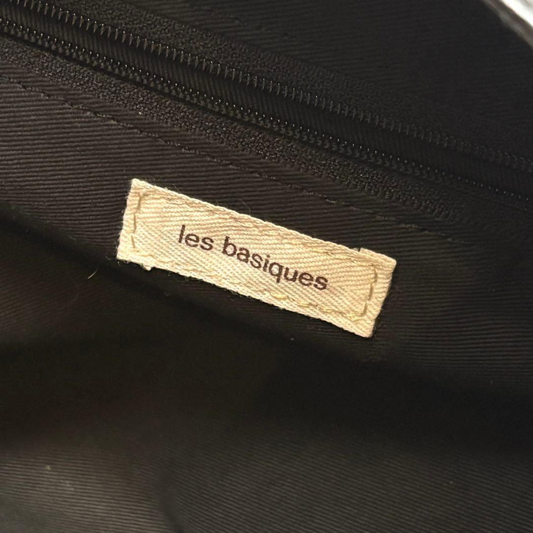 レバジック　les basiques レザースクエアバッグ　ブラック
