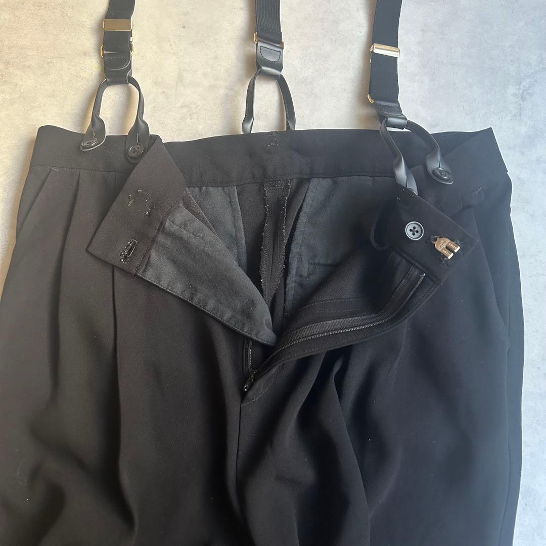 カレンソロジー 24AW サスペンダー付きタックパンツ フルレングス 黒