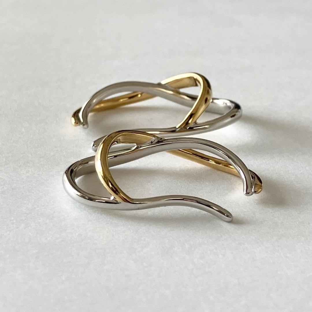 K　 極美品 Jouete ジュエッテ ウェアリングクロスコンビカラーシル