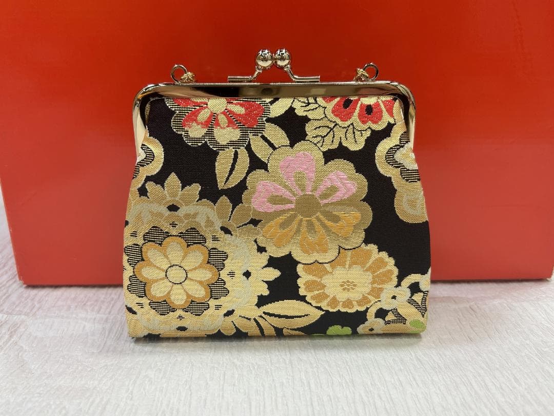 七五三セット　祝帯ペアセット　黒・金　Lサイズ（中～大）　草履21cm　箱入り