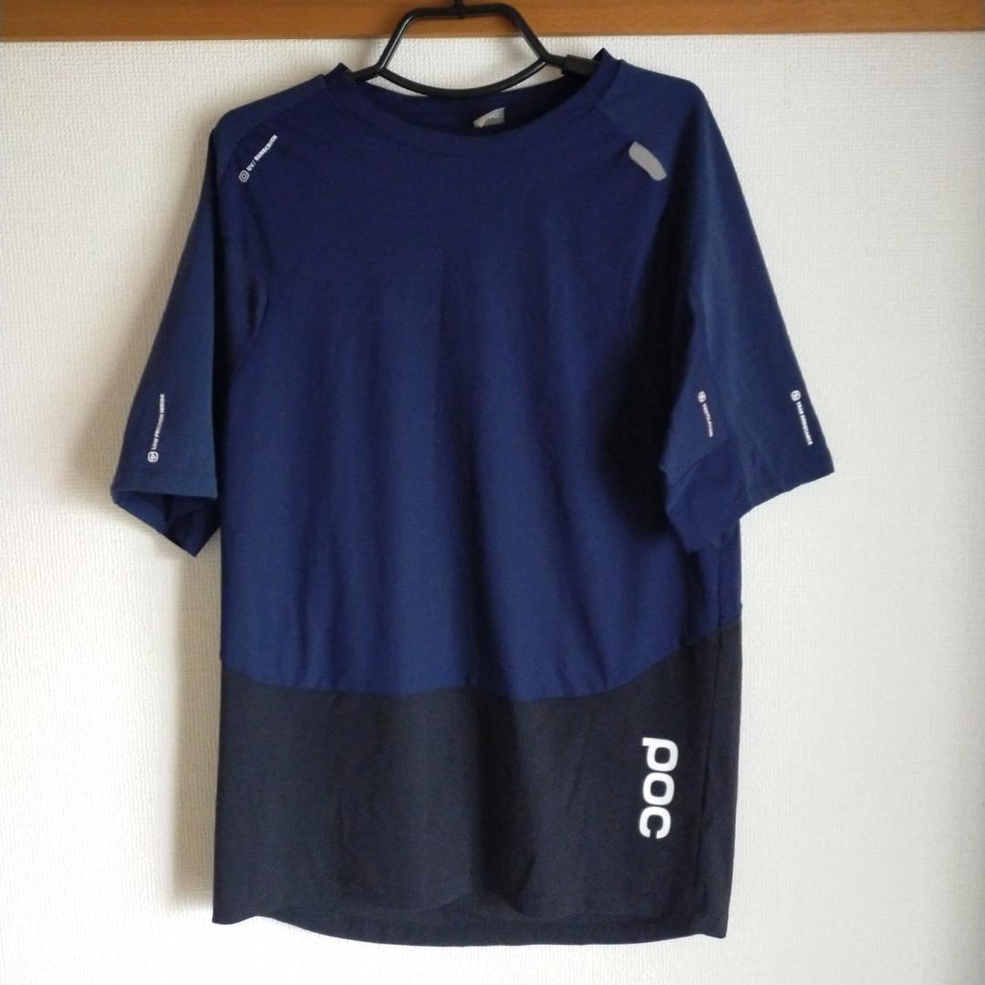 poc ポック　サイクルジャージ　紺×黒　L　トップ