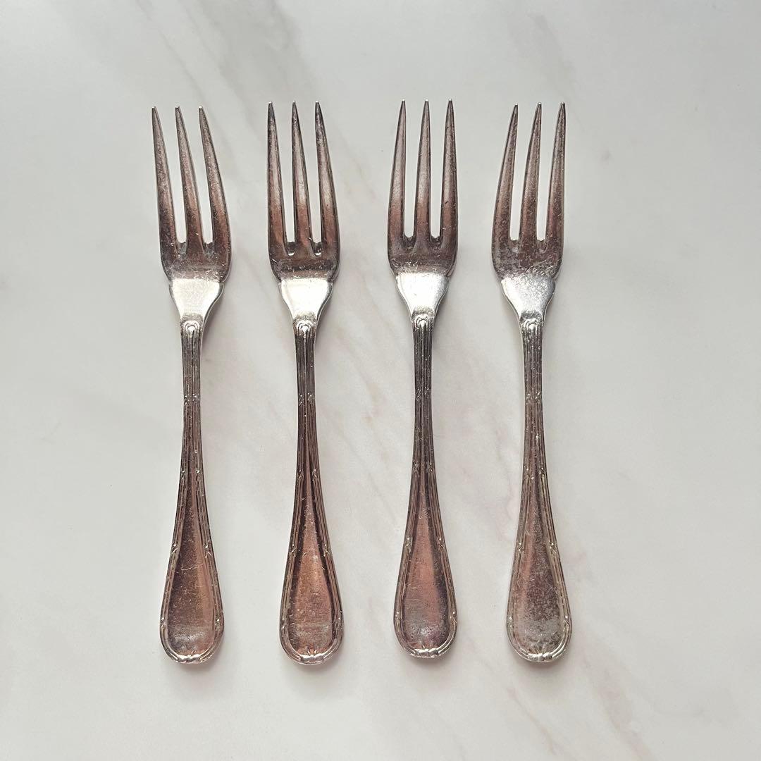 値下げ❗️クリストフル フランス アンティーク ヴィンテージ フォーク4本set
