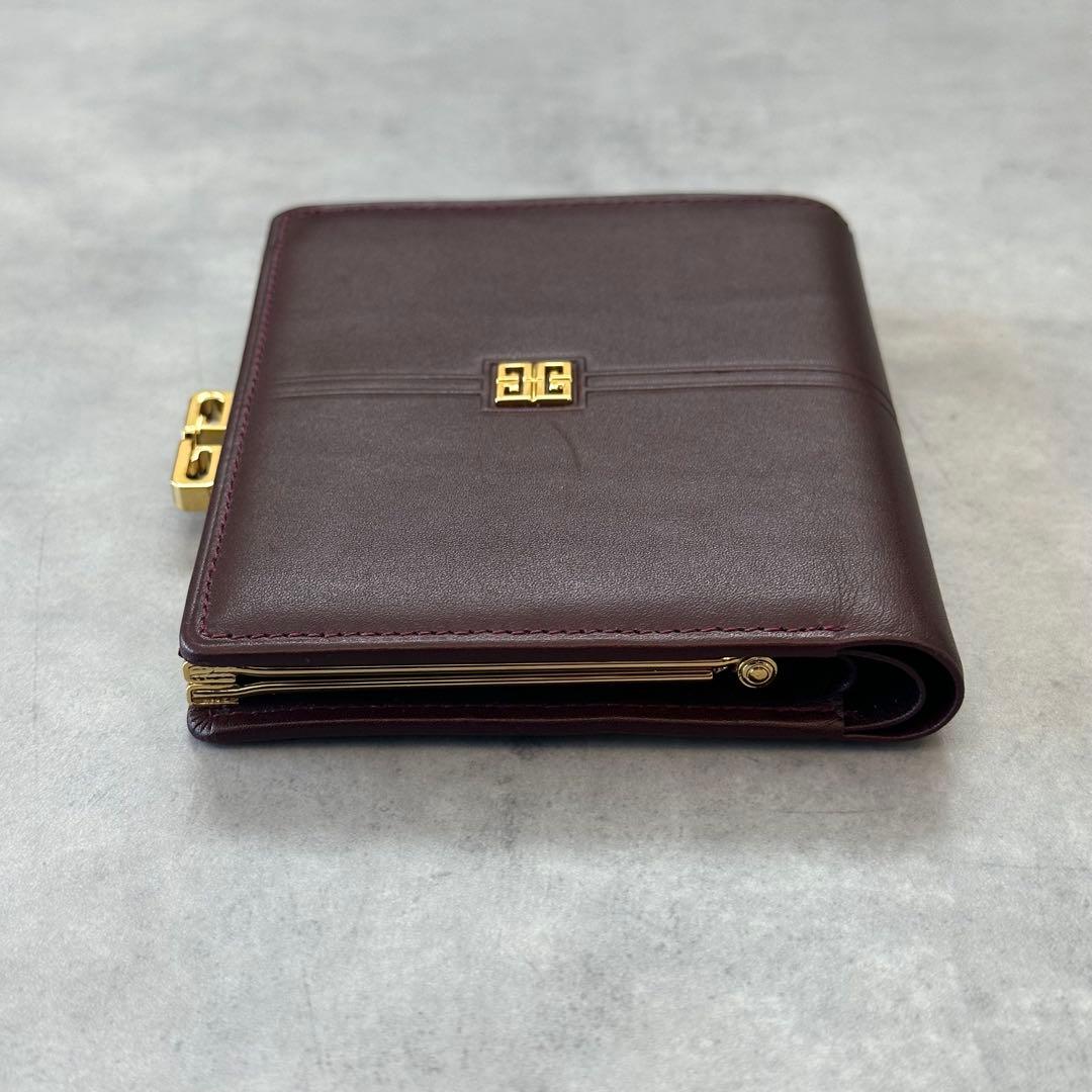 GIVENCHY 4Gロゴモチーフ がま口 二つ折り財布 コンパクトウォレット①