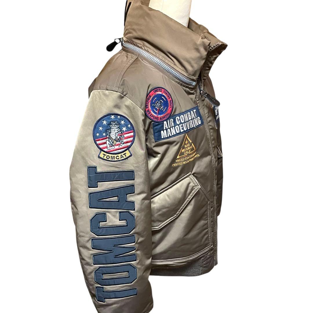 美品 AVIREX フライトジャケット ブラウン TOP GUN CWU