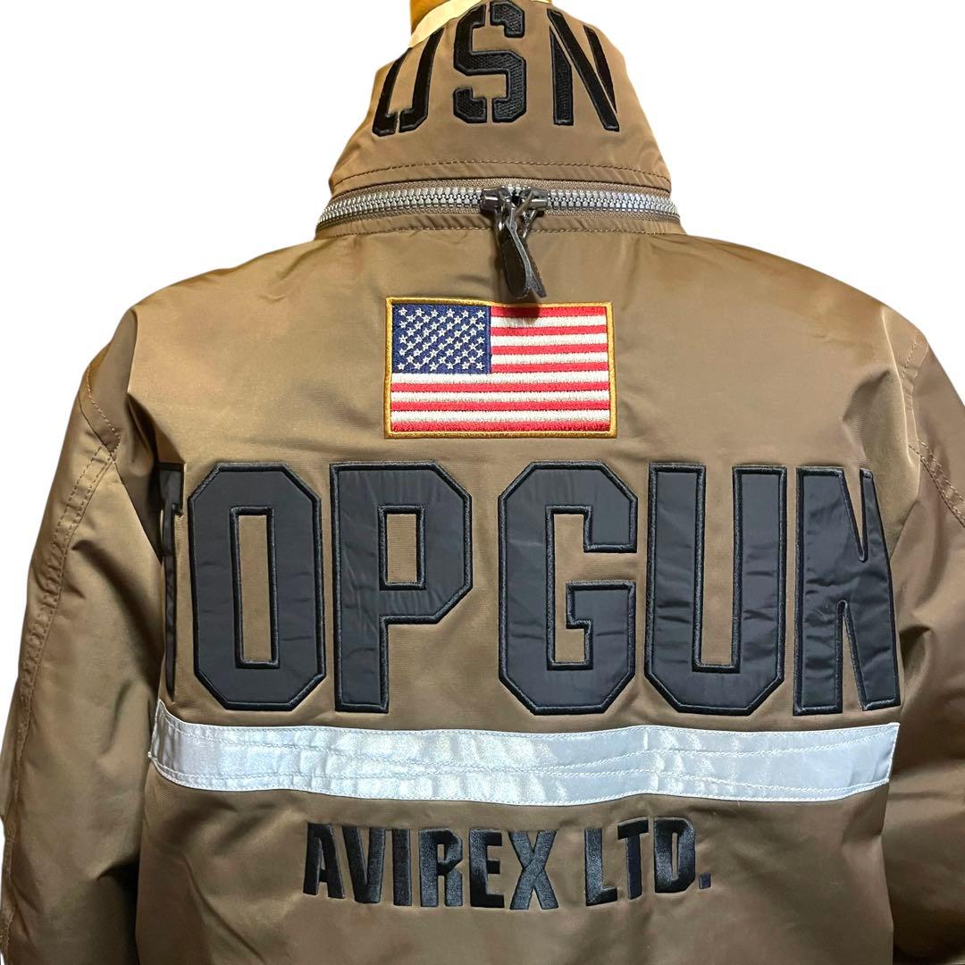 美品 AVIREX フライトジャケット ブラウン TOP GUN CWU