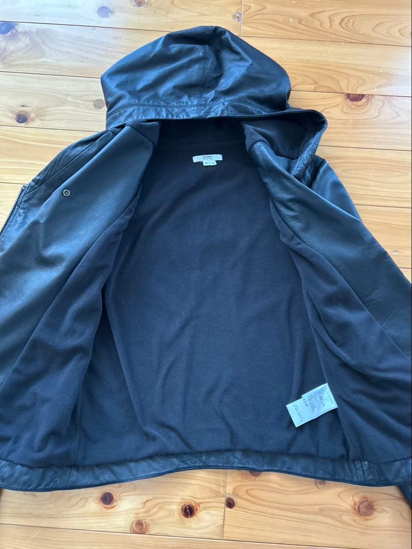 Helmut Lang レザー ジャケット フード S