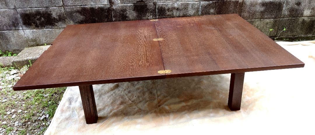 木製無垢 カリモクkarimoku 折り畳み収縮テーブル机 座卓 卓袱台ちゃぶ台