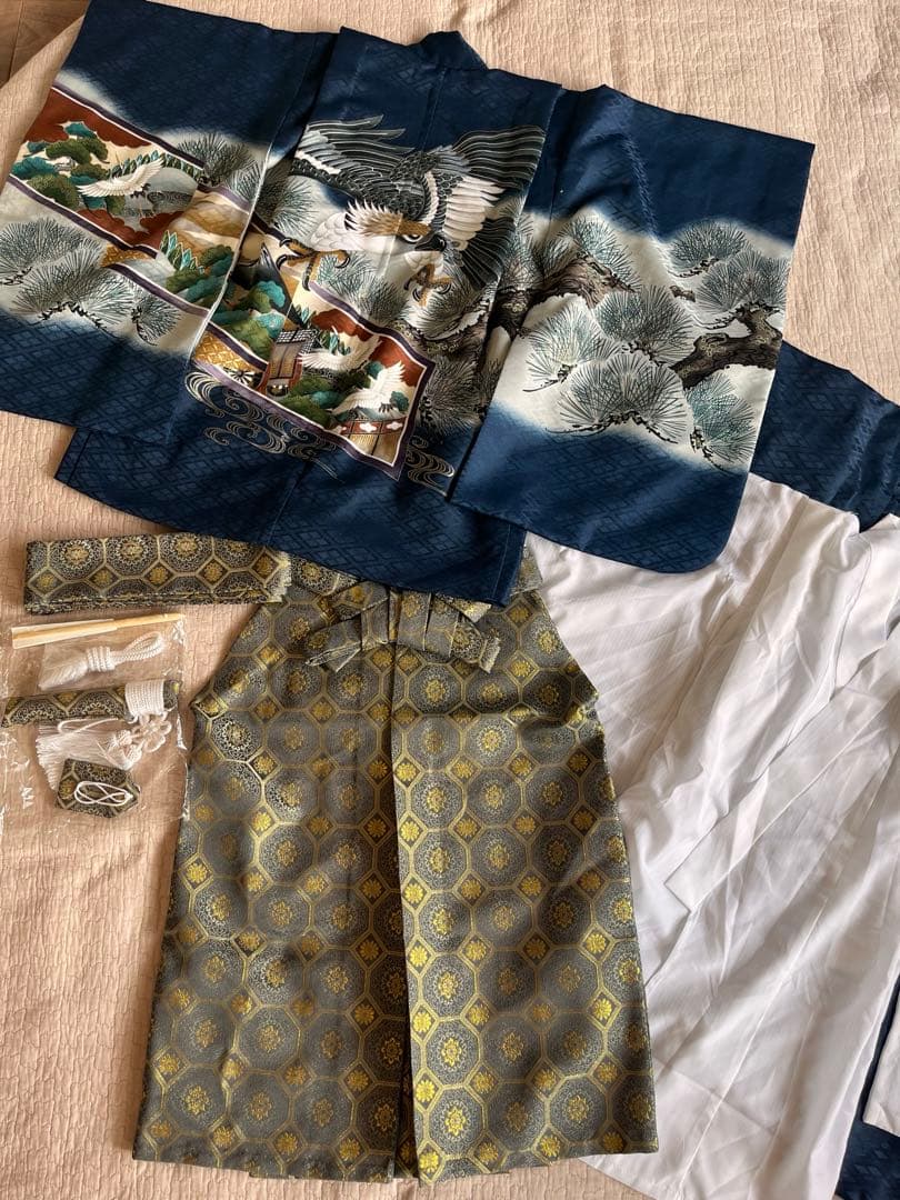 七五三 5歳 男の子 着物　羽織　フルセット