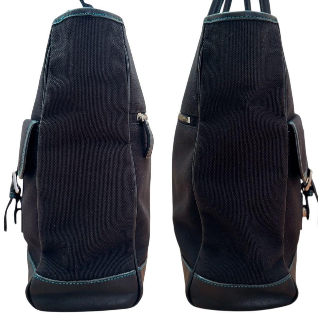 希少/美品✨バーバリー ブラックレーベル トートバッグ 肩掛け ブラック レザー