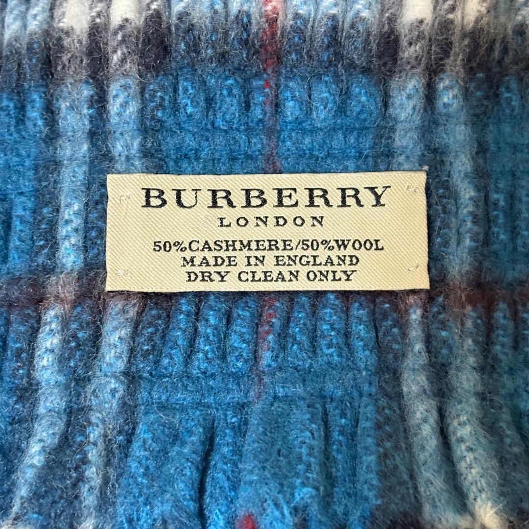 BURBERRY LONDON カシミヤ ウール混 ノバチェック ストール