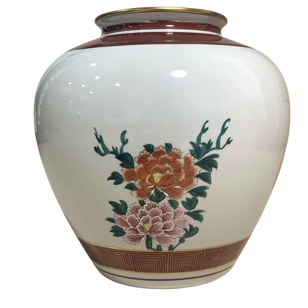 【九谷焼】九谷 花器 壺 良山 花瓶 花鳥風月 金彩 花入 8号 インテリア