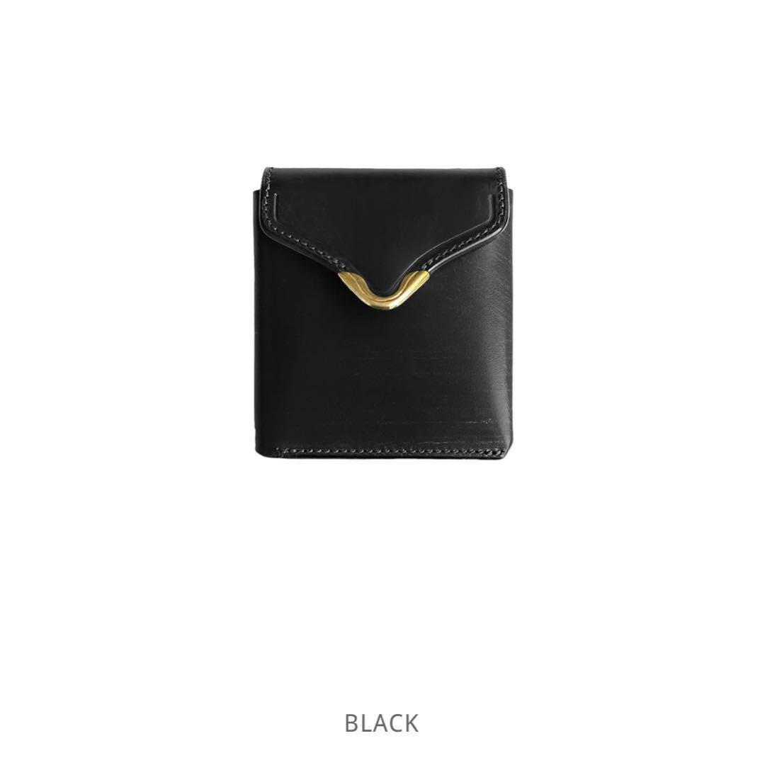 池之端銀革店ギャルソンスリムウォレットBLACK