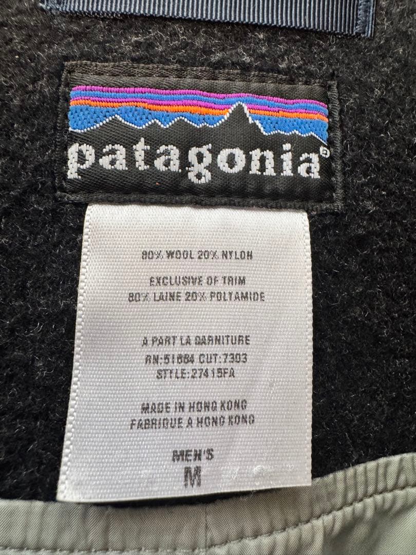 patagonia レアなウールジップアップジャケット M ダークグレー 珍品