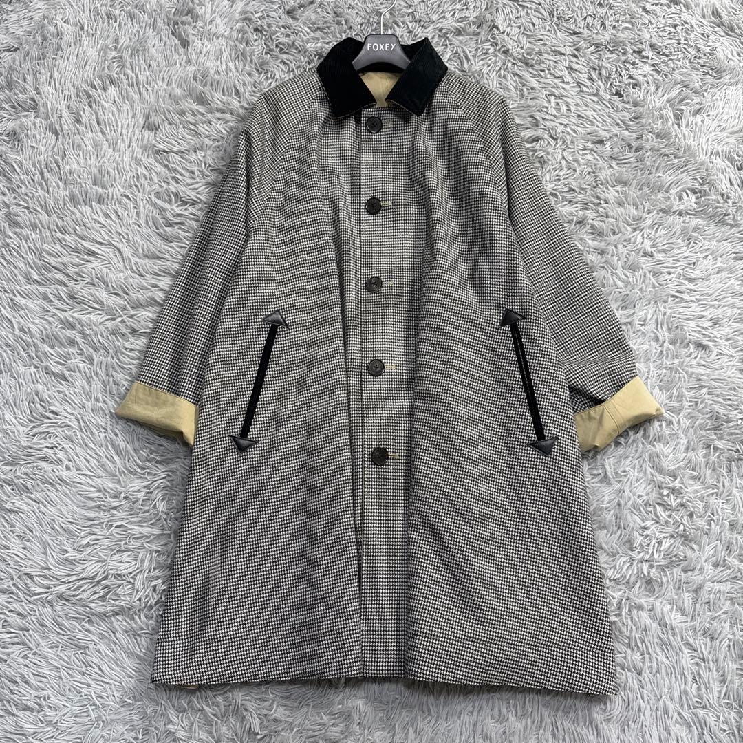 極美品✨21AW ティッカ リバーシブルステンカラー　テントコート ベロア襟