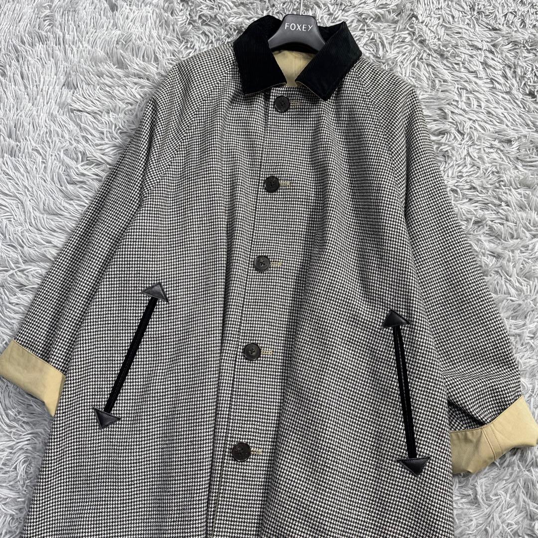 極美品✨21AW ティッカ リバーシブルステンカラー　テントコート ベロア襟