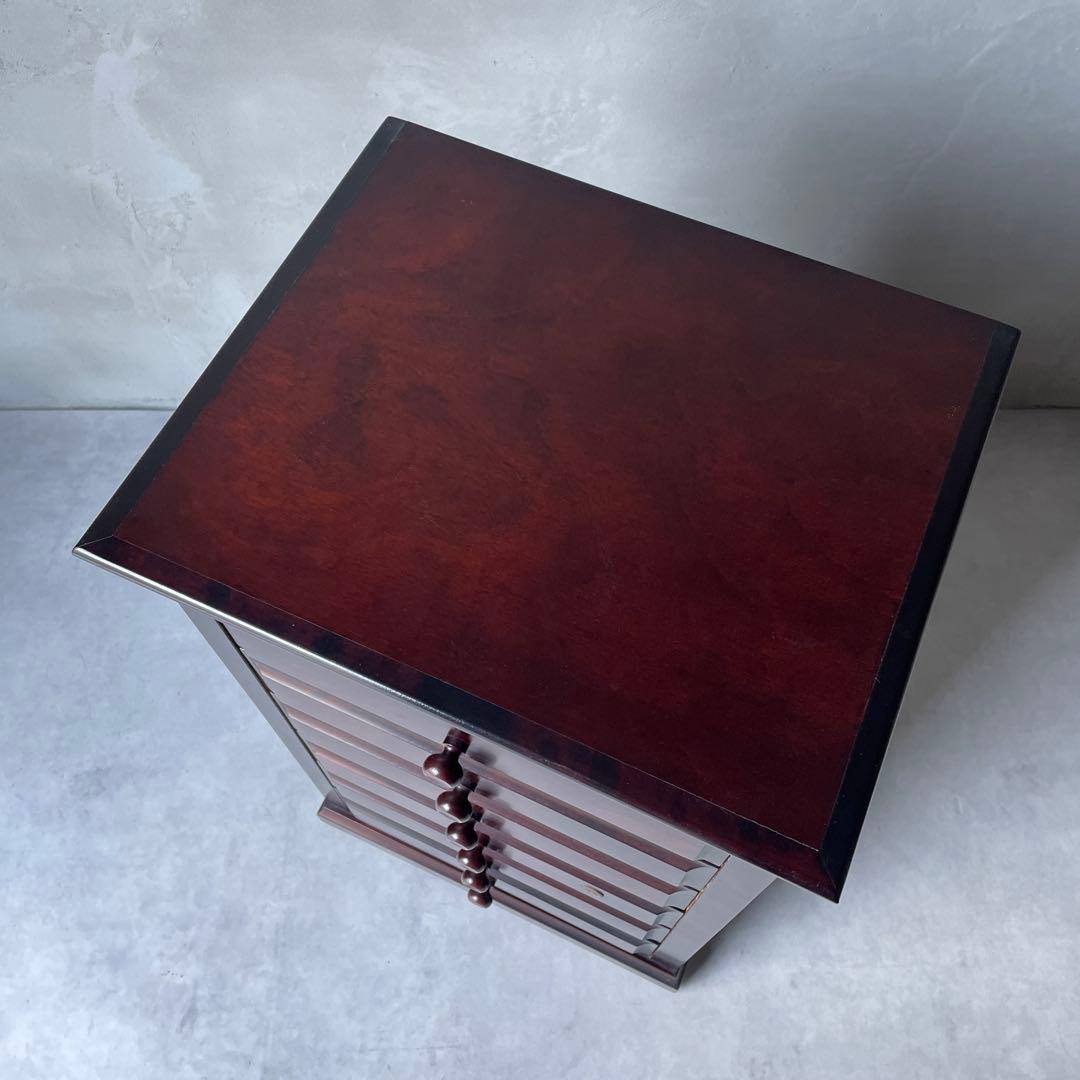 桜材 葉隠 民芸家具 木製 6段抽斗 小箪笥 ナイトテーブル サイドボード