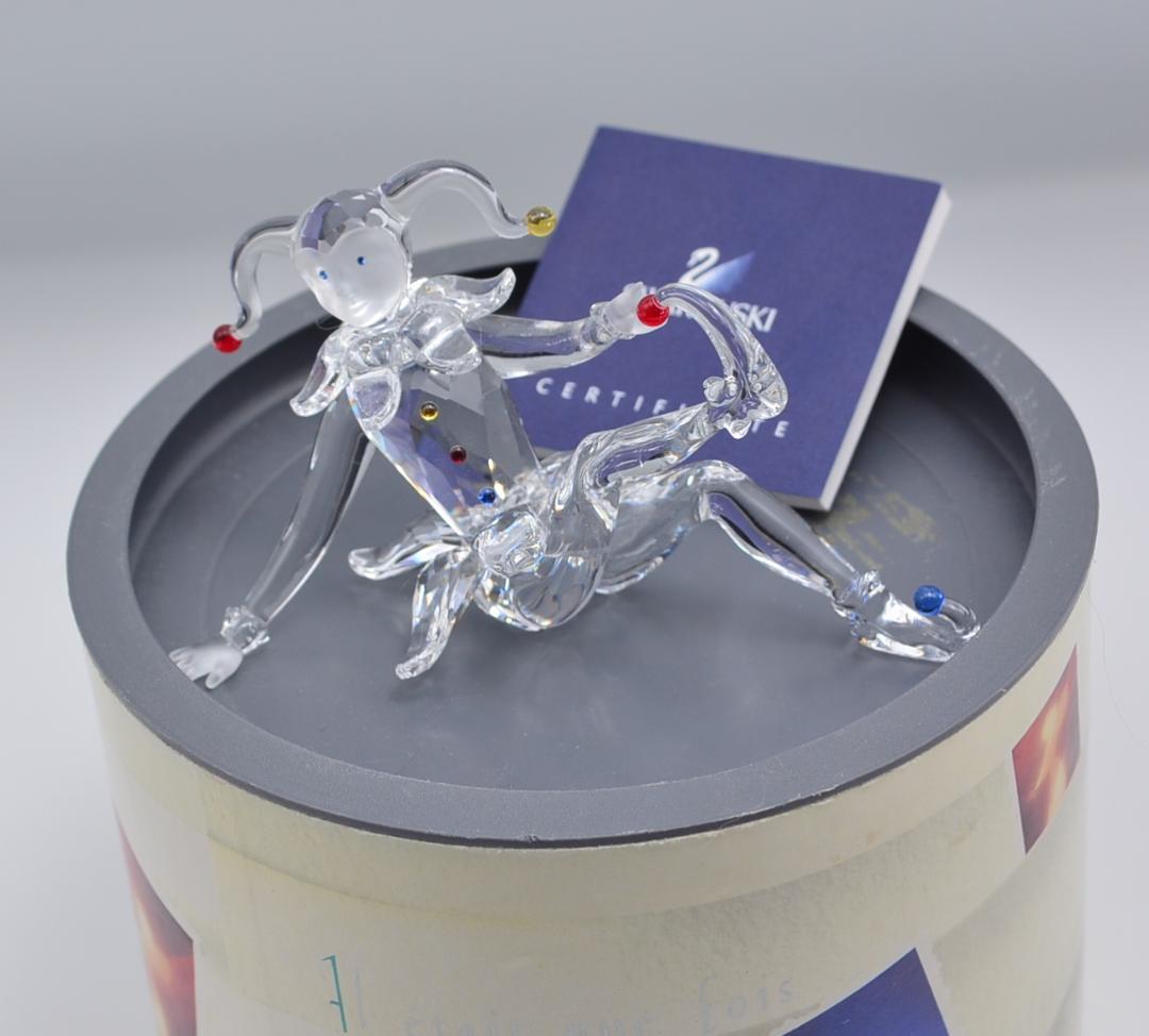 おとぎ話の道化師　スワロフスキー　高さ5.5ｃｍ　クリスタル　箱付き　絶版