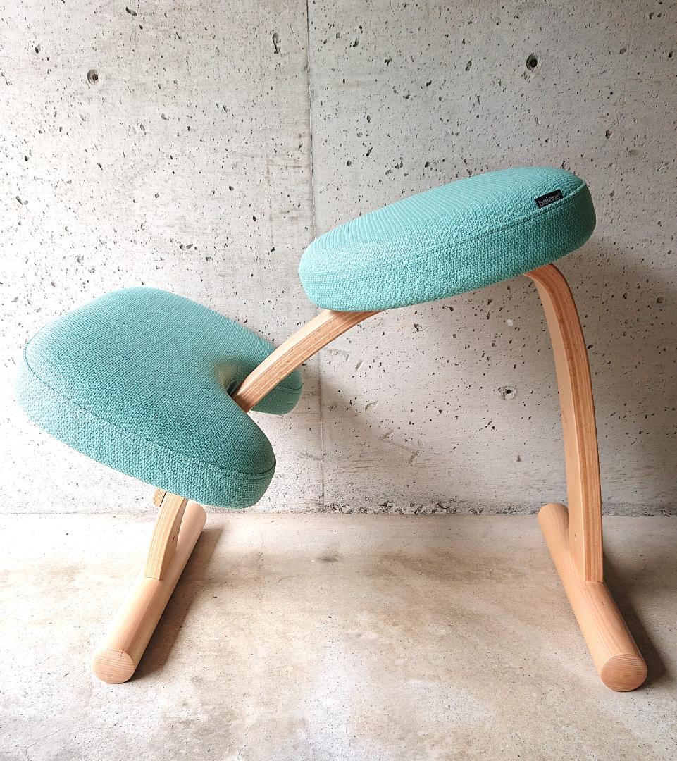 【美品】サカモトハウス バランスチェアイージー　ライトグリーン現行品