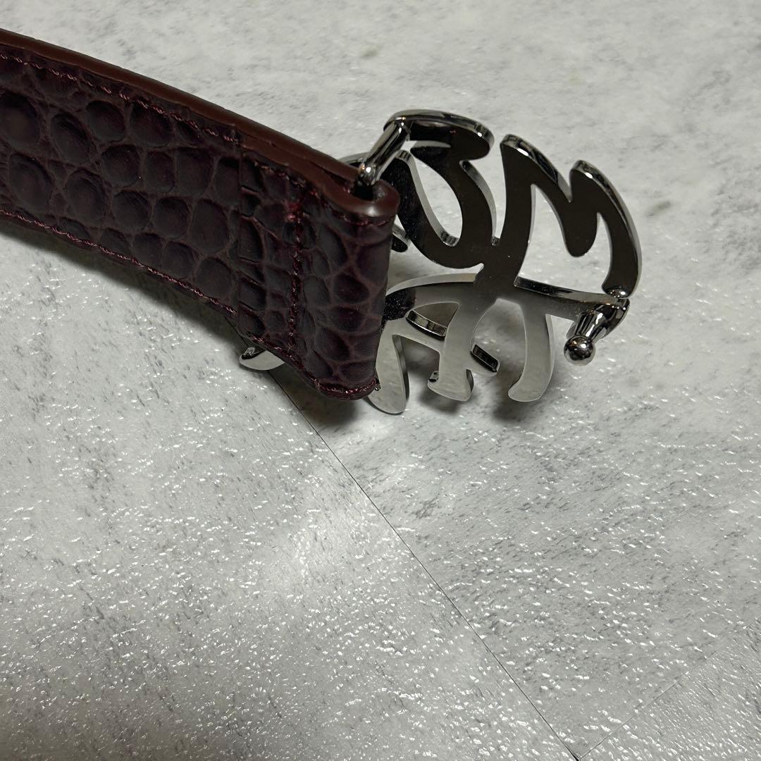 小物 MERTRA Alligator Skin Belt (BROWN) S-M