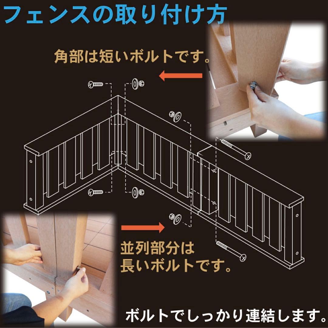 【訳あり品】アイガーデン　ウッドデッキ　ハイフェンス