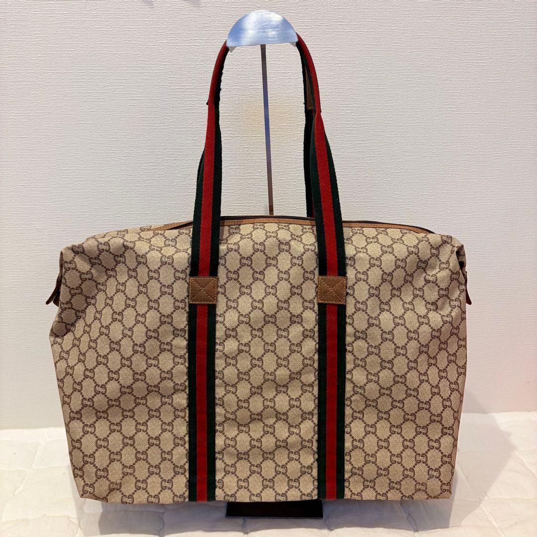 【良品】GUCCI グッチ GG ボストンバッグ プラス オールドグッチ