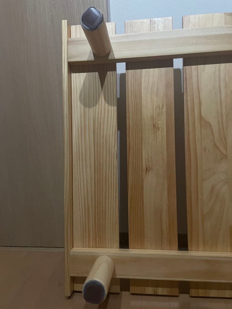 【梱包済】エムール　高さが変えられる すのこ ベッド 80×185cm