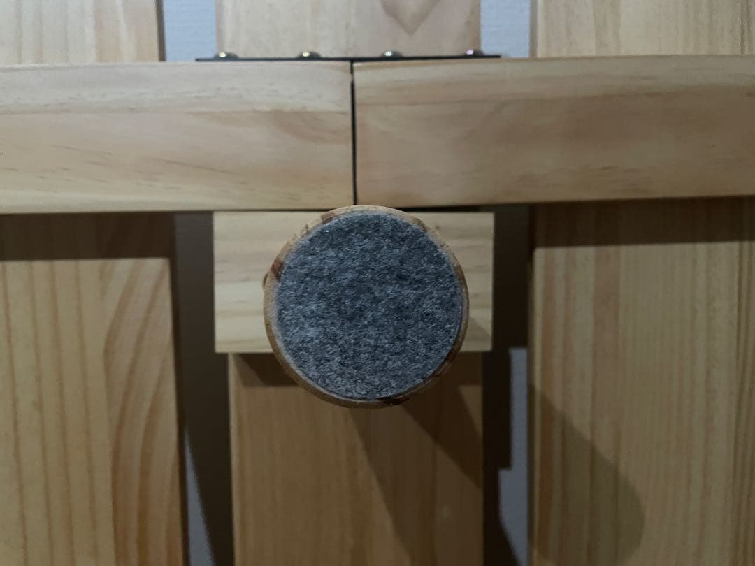 【梱包済】エムール　高さが変えられる すのこ ベッド 80×185cm