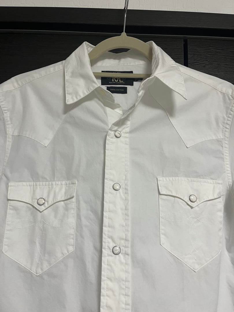 RRL ダフルアールエル ホワイト ウエスタンシャツ Sサイズ