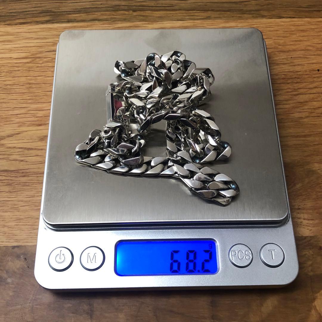 喜平 ネックレス 幅8mm 長さ50cm S925刻印 鑑定書付 シルバー925