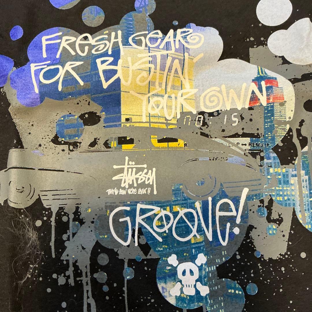 新品00s OLD STUSSY TシャツGROOVE T FRESH GEAR