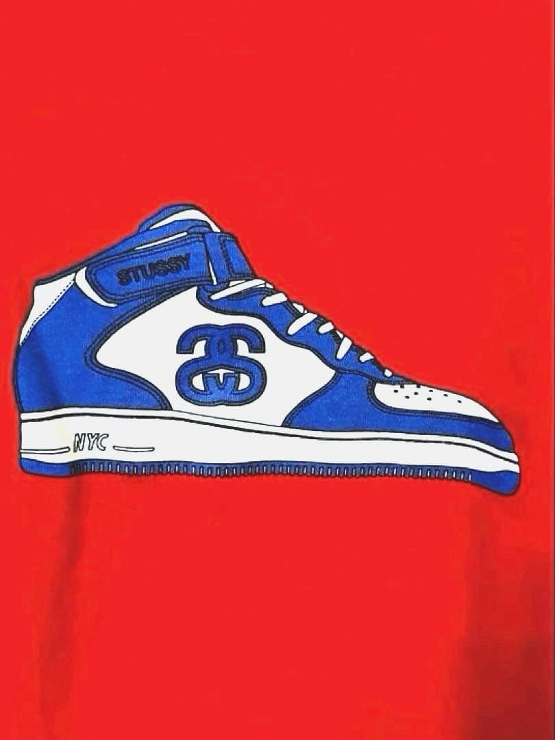 ま*ー様 OLD STUSSY 銀タグ ロンT SS リンクUSA製 L レッド