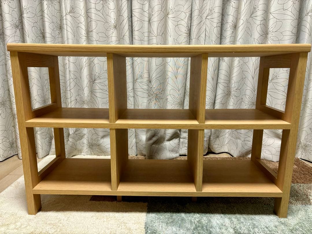 木目調間仕切りラック　ナチュラル