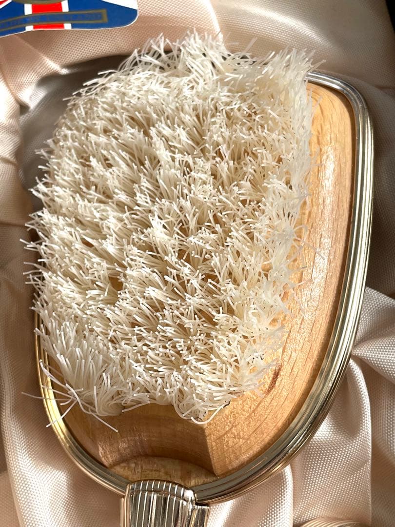 イギリス製 mascot 花柄 化粧台セット アンティーク ミラーブラシセット