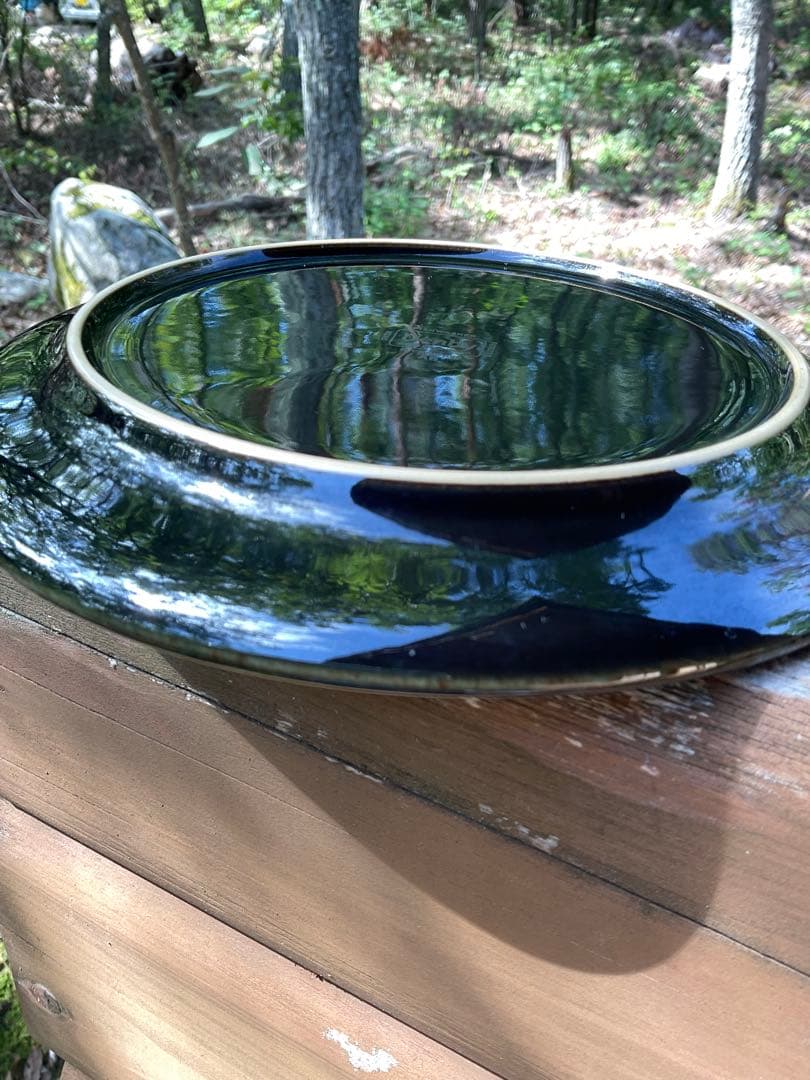 Denby デンビー黒、藍〜白のグラデーション皿4枚セット英国製