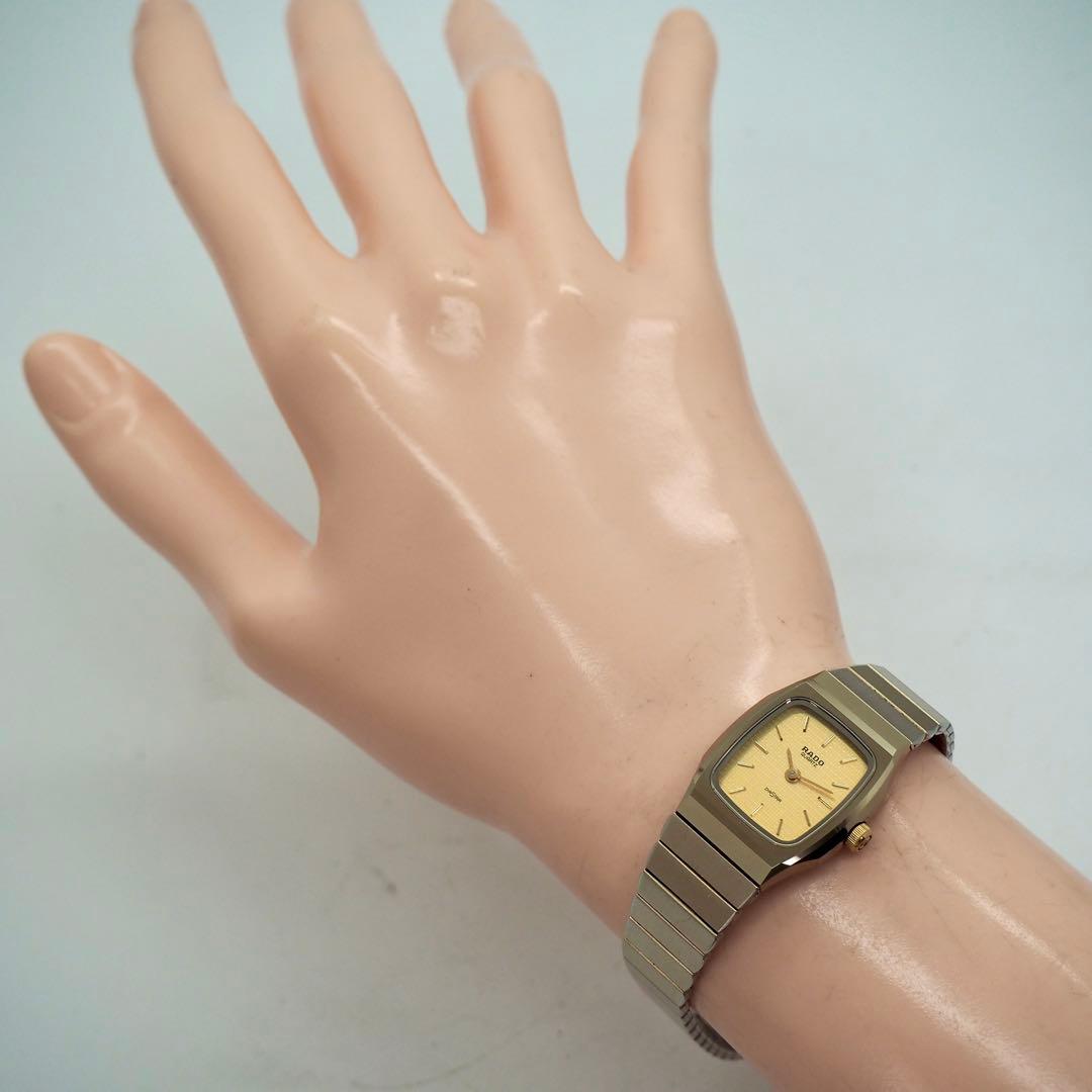 702 稼働 RADO 時計　DIASTAR ダイヤスター　ゴールド レディース