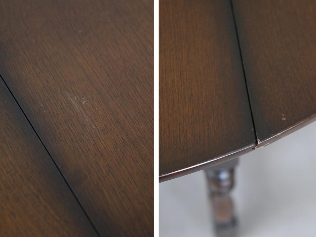 英国アンティーク木製ゲートレッグテーブル/ダイニング机バタフライ(87-235)