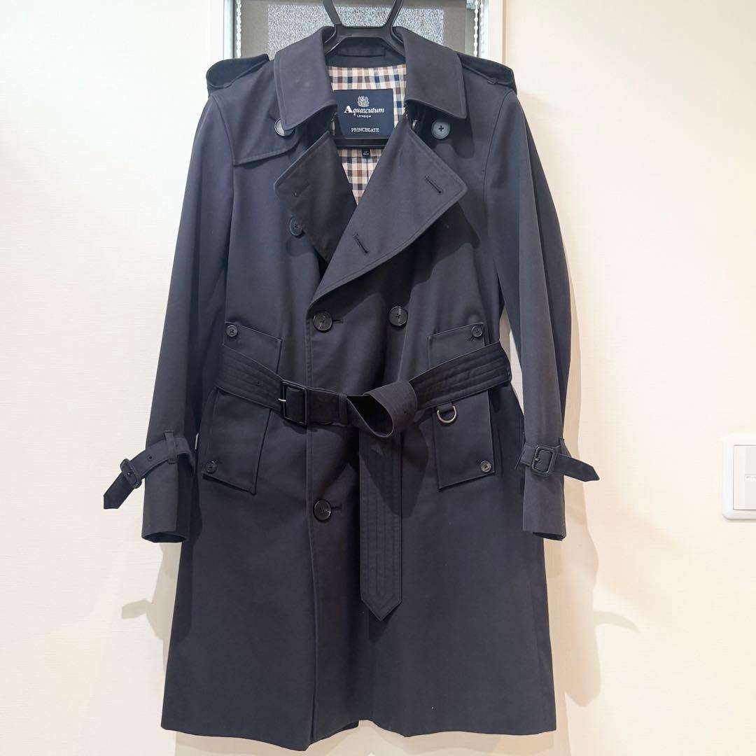【美品❗️】アクアスキュータム　トレンチコート超レアサイズ34❗️