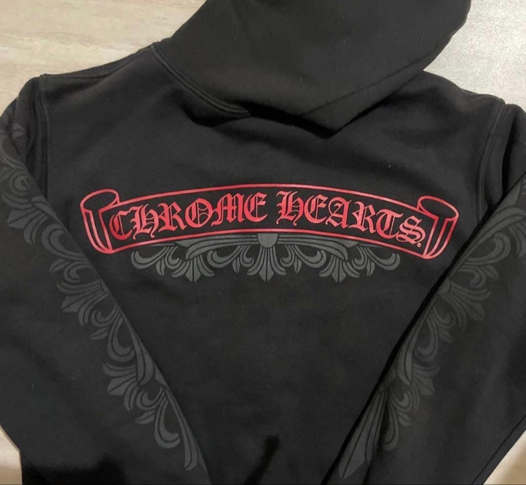 激レア美品クロムハーツ　フローラルクロスジップアップパーカー