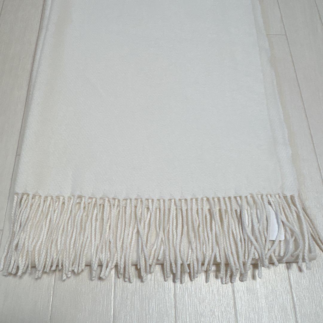 タグ付き 23AW La Totalite カシミヤストール ホワイト系