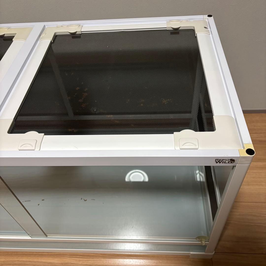 爬虫類ケージ　三晃商会　パンテオン　ホワイト　WH9045 小動物ガラスケージ