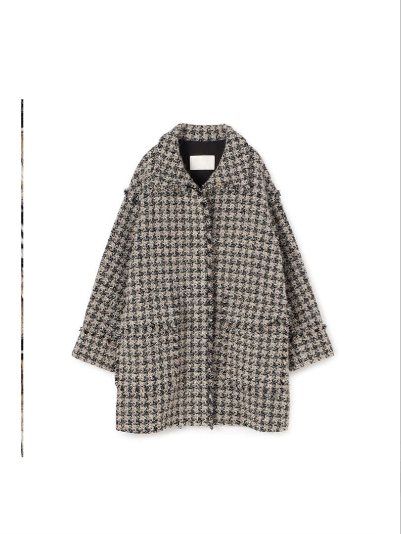maison tomorrowlandチェック柄オーバーサイズコート