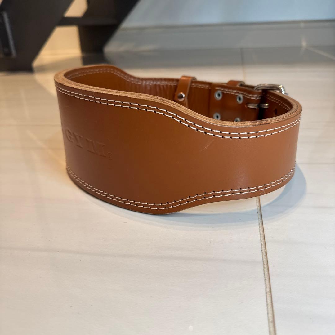 ゴールドジム　トレーニング・パワーベルト ブラウン　Lサイズ