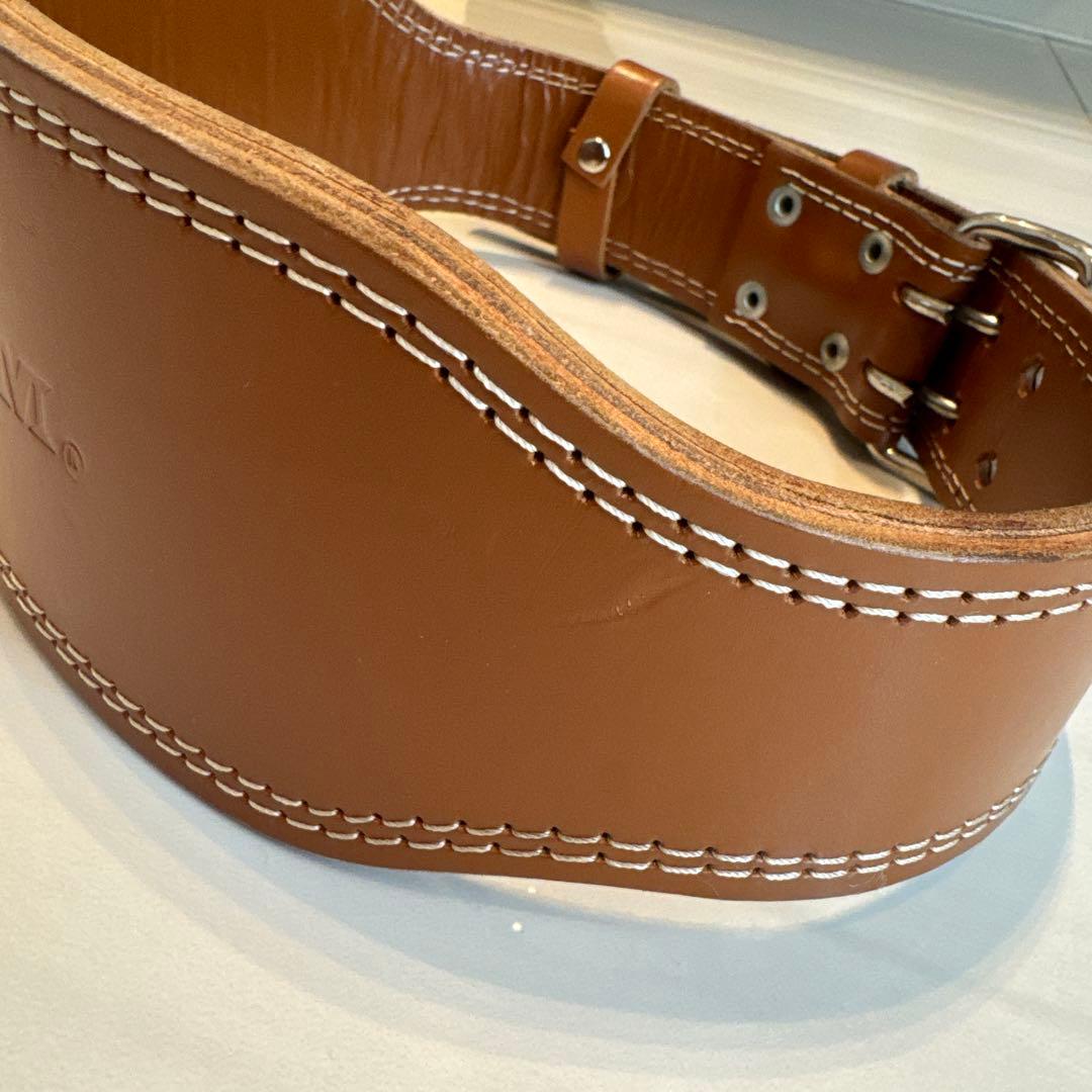 ゴールドジム　トレーニング・パワーベルト ブラウン　Lサイズ