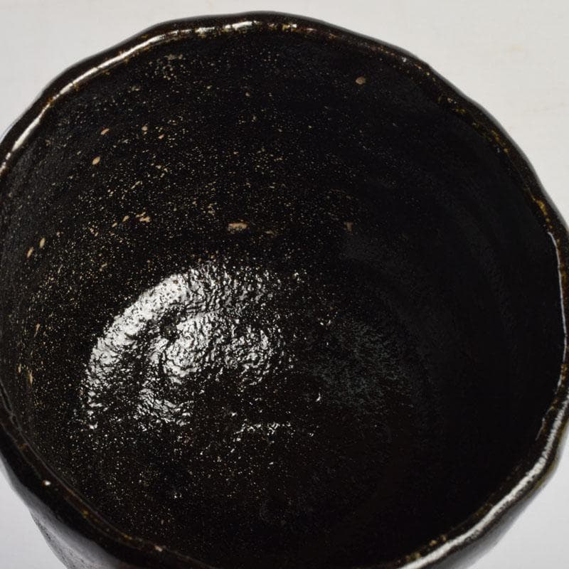 茶道具　加藤春ニ造　黒楽茶碗　遠州流　小堀宗明書付箱　C　8876