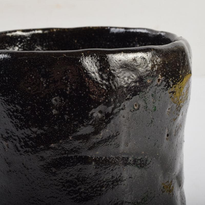 茶道具　加藤春ニ造　黒楽茶碗　遠州流　小堀宗明書付箱　C　8876