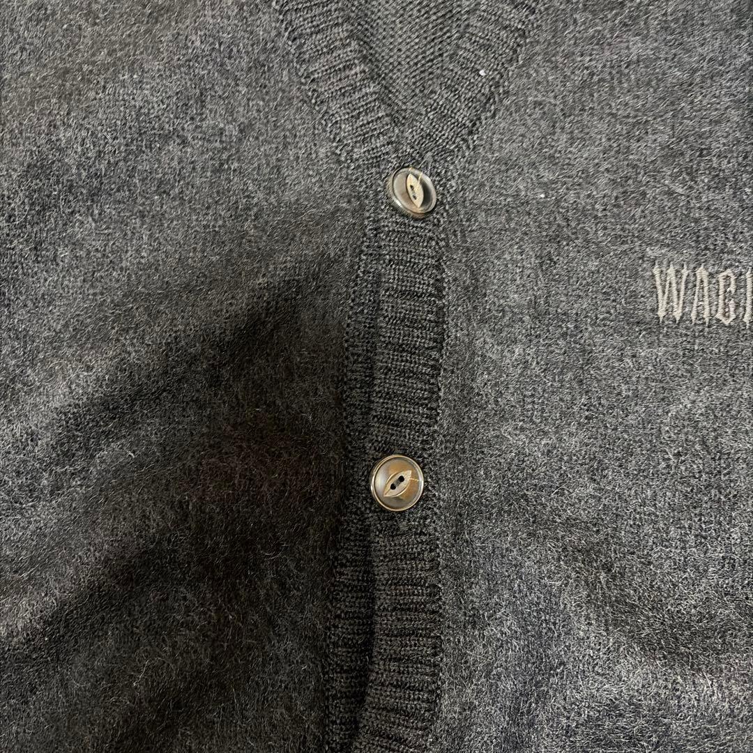 【新品】 WACKO MARIAブラック モヘアカーディガン　Mサイズ　25SS