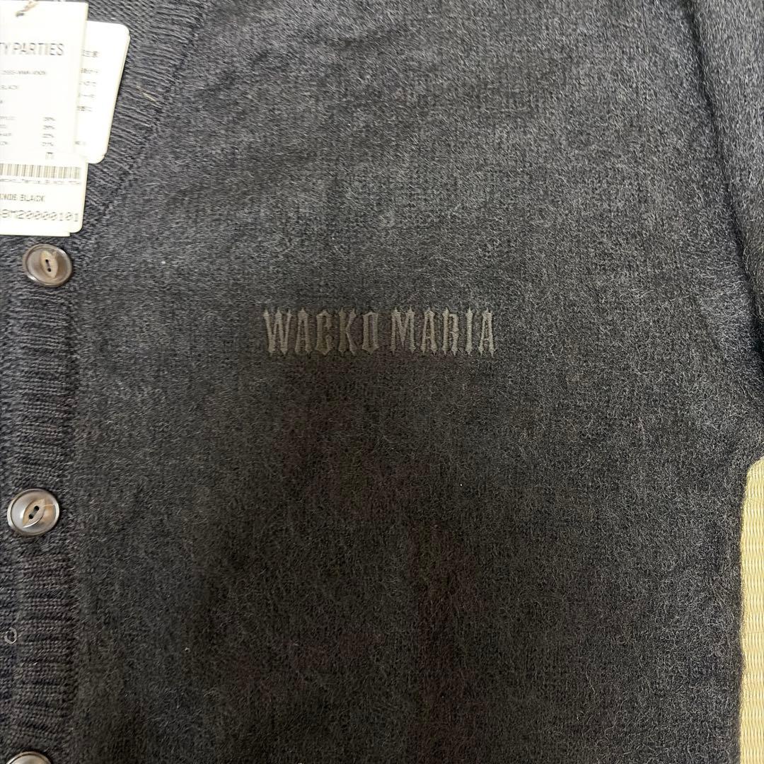 【新品】 WACKO MARIAブラック モヘアカーディガン　Mサイズ　25SS